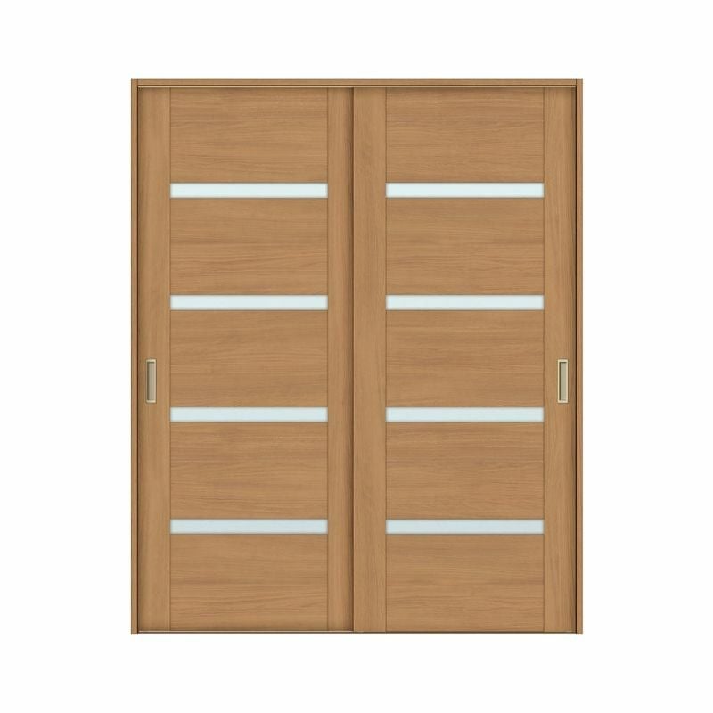 オーダーサイズ リクシル ラシッサＳ 室内引戸 Vレール方式 引違い戸2枚建 ASHH-LGR ケーシング付枠 W1188～1992mm×Ｈ1728～2425mm