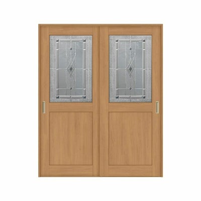 オーダーサイズ リクシル ラシッサＳ 室内引戸 Vレール方式 引違い戸2枚建 ASHH-LWB ケーシング付枠 W1188～1992mm×Ｈ1728～2425mm