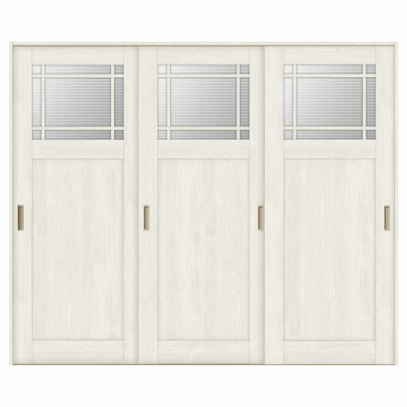 オーダーサイズ リクシル ラシッサＳ 室内引戸 Vレール方式 引違い戸3枚建 ASHT-LGJ ノンケーシング枠 W1748～2954㎜×Ｈ1728～2425㎜