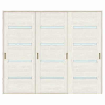 オーダーサイズ リクシル ラシッサＳ 室内引戸 Vレール方式 引違い戸3枚建 ASHT-LGR ノンケーシング枠 W1748～2954㎜×Ｈ1728～2425㎜