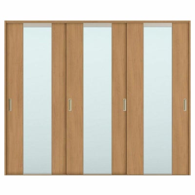 オーダーサイズ リクシル ラシッサＳ 室内引戸 Vレール方式 引違い戸3枚建 ASHT-LGN ケーシング付枠 W1748～2954㎜×Ｈ1728～2425㎜