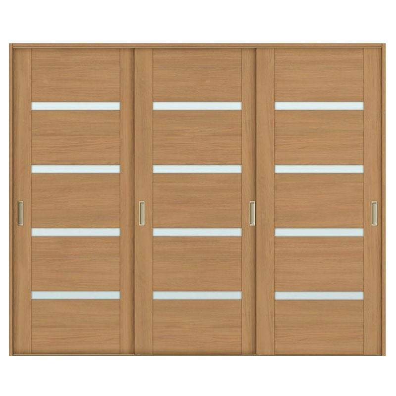 オーダーサイズ リクシル ラシッサＳ 室内引戸 Vレール方式 引違い戸3枚建 ASHT-LGR ケーシング付枠 W1748～2954㎜×Ｈ1728～2425㎜