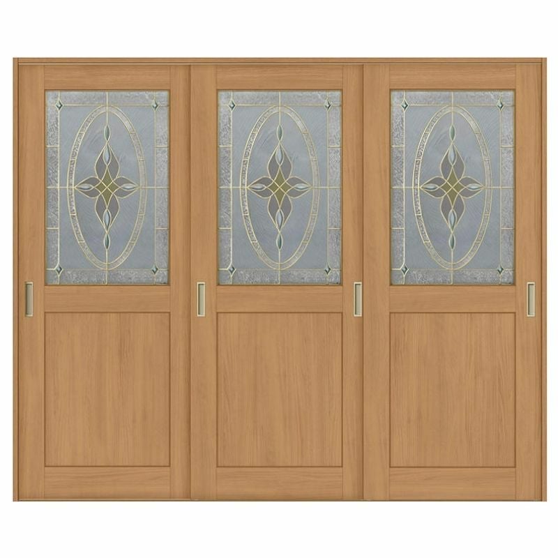 オーダーサイズ リクシル ラシッサＳ 室内引戸 Vレール方式 引違い戸3枚建 ASHT-LWB ケーシング付枠 W1748～2954㎜×Ｈ1728～2425㎜