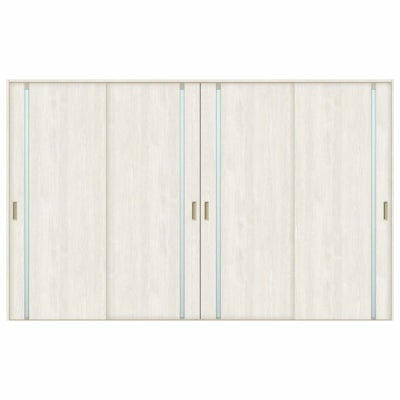 オーダーサイズ リクシル ラシッサＳ 室内引戸 Vレール方式 引違い戸4枚建 ASHF-LGL ノンケーシング枠 W2341～3949㎜×Ｈ1728～2425㎜