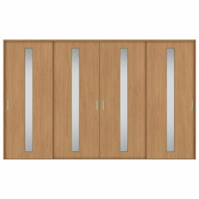 オーダーサイズ リクシル ラシッサＳ 室内引戸 Vレール方式 引違い戸4枚建 ASHF-LGA ケーシング付枠 W2341～3949㎜×Ｈ1728～2425㎜