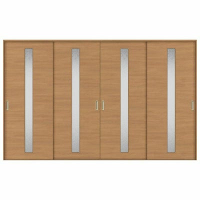 オーダーサイズ リクシル ラシッサＳ 室内引戸 Vレール方式 引違い戸4枚建 ASHF-LGB ケーシング付枠 W2341～3949㎜×Ｈ1728～2425㎜