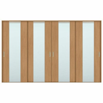 オーダーサイズ リクシル ラシッサＳ 室内引戸 Vレール方式 引違い戸4枚建 ASHF-LGN ケーシング付枠 W2341～3949㎜×Ｈ1728～2425㎜