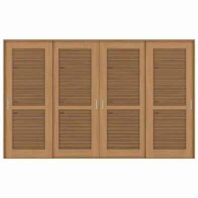 オーダーサイズ リクシル ラシッサＳ 通風タイプ 室内引戸 Vレール方式 引違い戸4枚建 ASHF-LTA ケーシング付枠 W2341～3949㎜×Ｈ1728～2425㎜