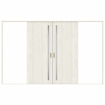 オーダーサイズ リクシル ラシッサＳ 室内引戸 Vレール方式 引分け戸 ASWH-LGC ノンケーシング枠 W2341～3949㎜×Ｈ1728～2425㎜