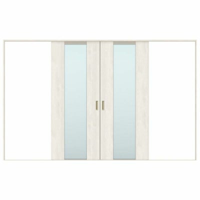 オーダーサイズ リクシル ラシッサＳ 室内引戸 Vレール方式 引分け戸 ASWH-LGN ノンケーシング枠 W2341～3949㎜×Ｈ1728～2425㎜