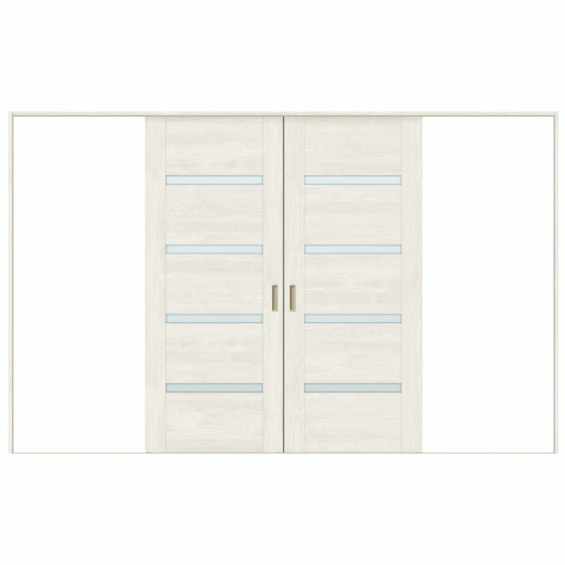 オーダーサイズ リクシル ラシッサＳ 室内引戸 Vレール方式 引分け戸 ASWH-LGR ノンケーシング枠 W2341～3949㎜×Ｈ1728～2425㎜