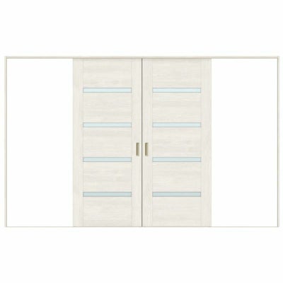 オーダーサイズ リクシル ラシッサＳ 室内引戸 Vレール方式 引分け戸 ASWH-LGR ノンケーシング枠 W2341～3949㎜×Ｈ1728～2425㎜