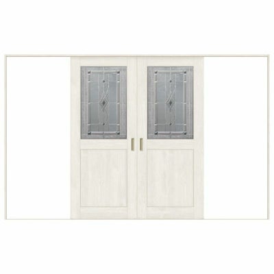 オーダーサイズ リクシル ラシッサＳ 室内引戸 Vレール方式 引分け戸 ASWH-LWB ノンケーシング枠 W2341～3949㎜×Ｈ1728～2425㎜