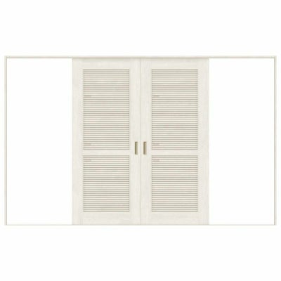 オーダーサイズ リクシル ラシッサＳ 通風タイプ 室内引戸 Vレール方式 引分け戸 ASWH-LTA ノンケーシング枠 W2341～3949㎜×Ｈ1728～2425㎜