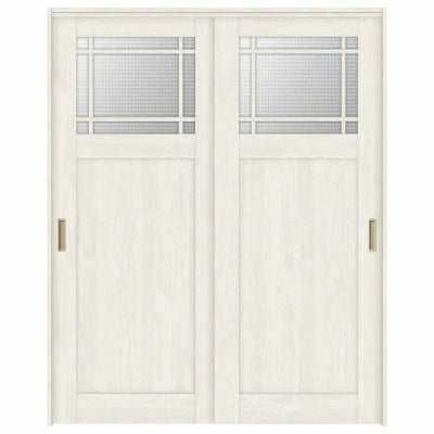 オーダーサイズ リクシル ラシッサＳ 室内引戸 上吊方式 引違い戸2枚建 ASUH-LGJ ノンケーシング枠 W1092～1992㎜×Ｈ1750～2425㎜