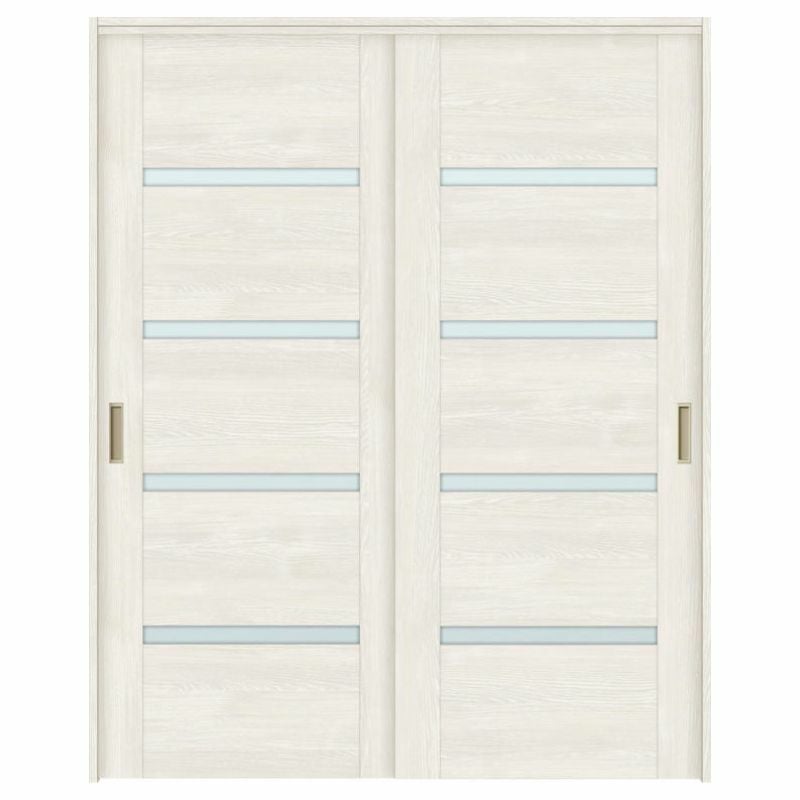 オーダーサイズ リクシル ラシッサＳ 室内引戸 上吊方式 引違い戸2枚建 ASUH-LGR ノンケーシング枠 W1092～1992㎜×Ｈ1750～2425㎜