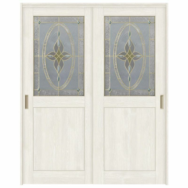 オーダーサイズ リクシル ラシッサＳ 室内引戸 上吊方式 引違い戸2枚建 ASUH-LWB ケーシング付枠 W1188～1992㎜×Ｈ2003～2163㎜