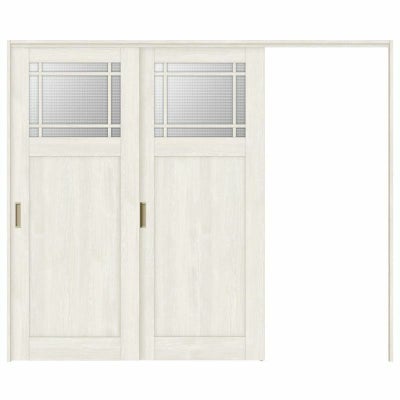 オーダーサイズ リクシル ラシッサＳ 可動間仕切り 引戸上吊方式 片引戸2枚建 ASMKD-LGJ ノンケーシング枠 W1604～2954㎜×Ｈ1750～2425㎜