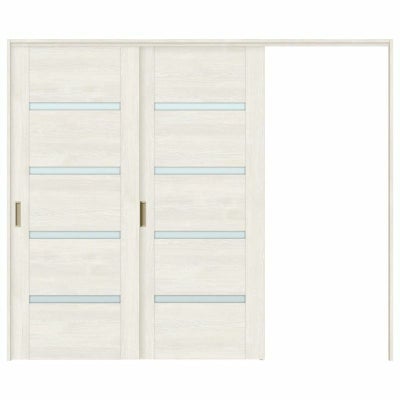 オーダーサイズ リクシル ラシッサＳ 可動間仕切り 引戸上吊方式 片引戸2枚建 ASMKD-LGR ノンケーシング枠 W1604～2954㎜×Ｈ1750～2425㎜