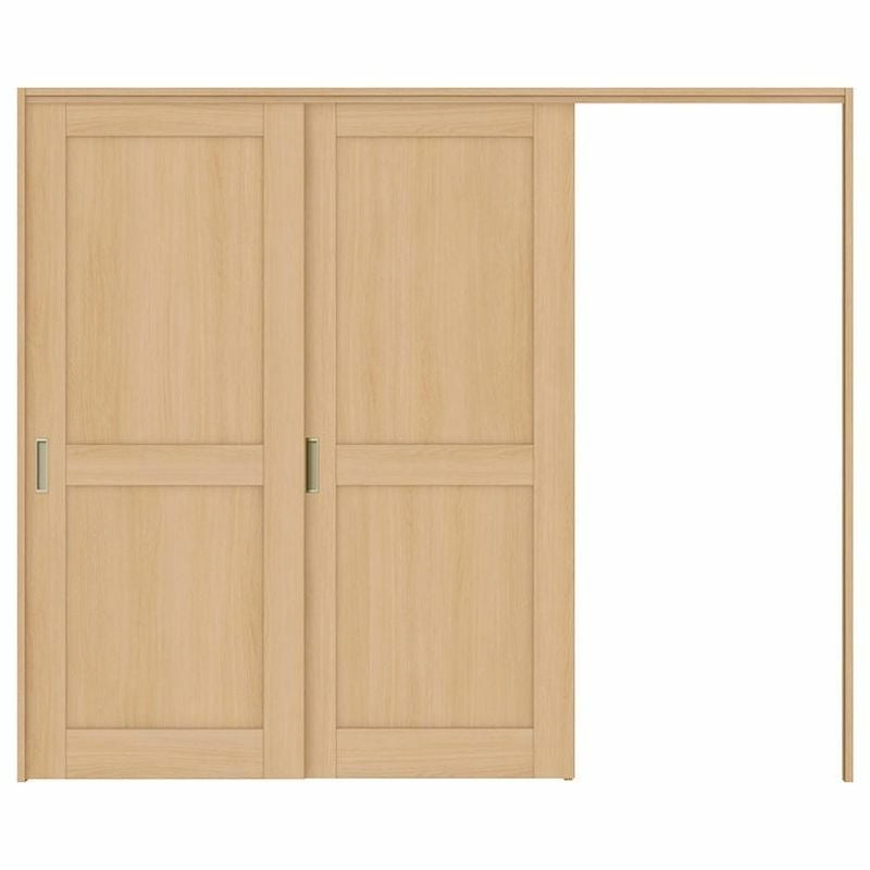 オーダーサイズ リクシル ラシッサＳ 可動間仕切り 引戸上吊方式 片引戸2枚建 ASMKD-LAH ケーシング付枠 W1604～2954㎜×Ｈ1750～2425㎜