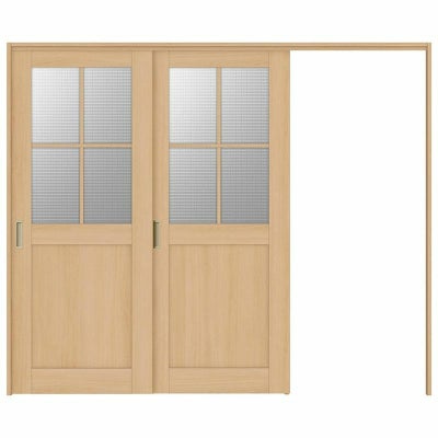 オーダーサイズ リクシル ラシッサＳ 可動間仕切り 引戸上吊方式 片引戸2枚建 ASMKD-LGH ケーシング付枠 W1604～2954㎜×Ｈ1750～2425㎜