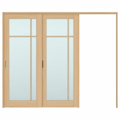 オーダーサイズ リクシル ラシッサＳ 可動間仕切り 引戸上吊方式 片引戸2枚建 ASMKD-LGK ケーシング付枠 W1604～2954㎜×Ｈ1750～2425㎜