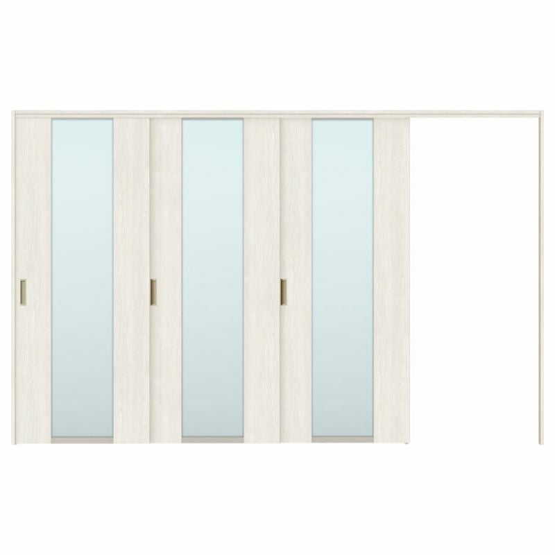 オーダーサイズ リクシル ラシッサＳ 可動間仕切り 引戸上吊方式 片引戸3枚建 ASMKT-LGN ノンケーシング枠 W2116～3916㎜×Ｈ1750～2425㎜