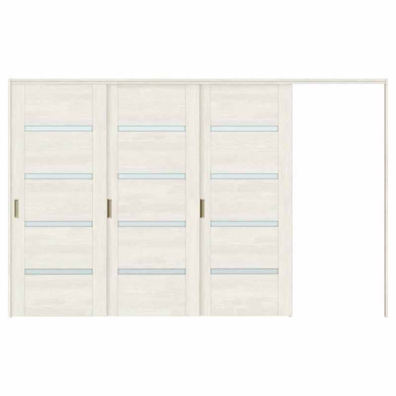 オーダーサイズ リクシル ラシッサＳ 可動間仕切り 引戸上吊方式 片引戸3枚建 ASMKT-LGR ノンケーシング枠 W2116～3916㎜×Ｈ1750～2425㎜