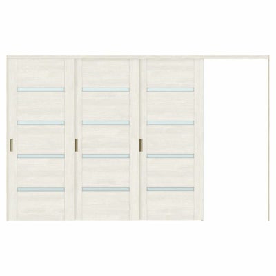 オーダーサイズ リクシル ラシッサＳ 可動間仕切り 引戸上吊方式 片引戸3枚建 ASMKT-LGR ノンケーシング枠 W2116～3916㎜×Ｈ1750～2425㎜