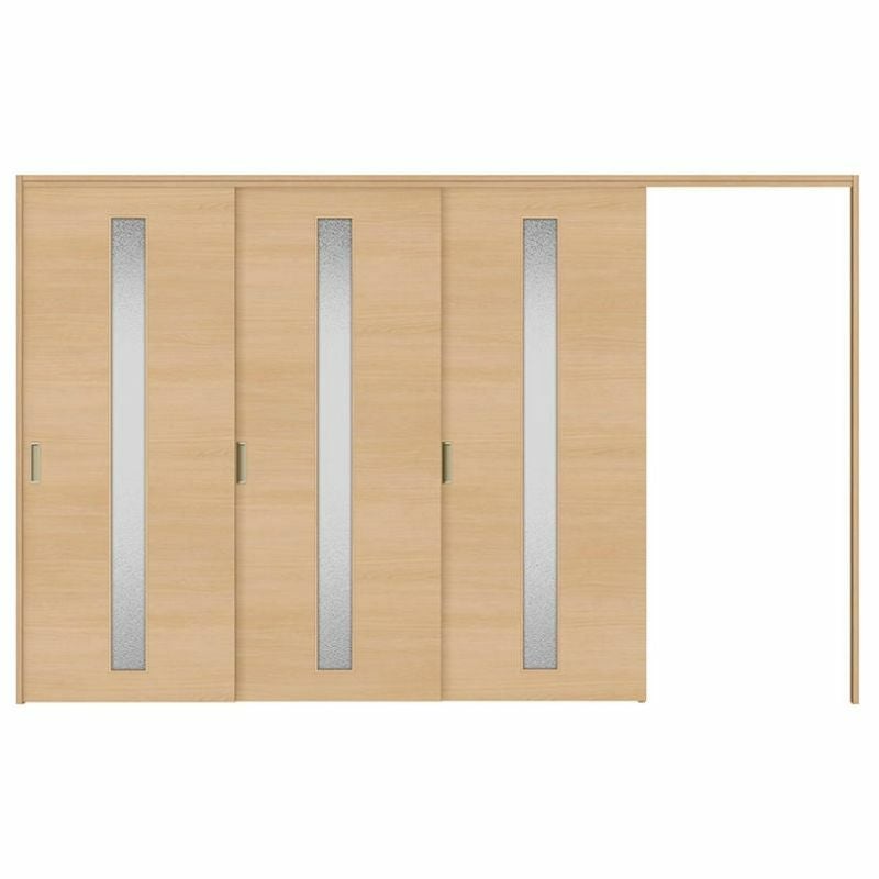 オーダーサイズ リクシル ラシッサＳ 可動間仕切り 引戸上吊方式 片引戸3枚建 ASMKT-LGB ケーシング付枠 W2116～3916㎜×Ｈ1750～2425㎜