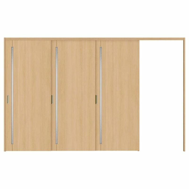 オーダーサイズ リクシル ラシッサＳ 可動間仕切り 引戸上吊方式 片引戸3枚建 ASMKT-LGC ケーシング付枠 W2116～3916㎜×Ｈ1750～2425㎜