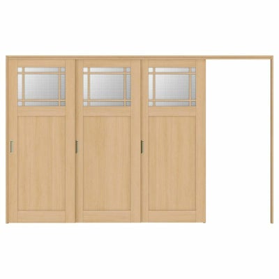 オーダーサイズ リクシル ラシッサＳ 可動間仕切り 引戸上吊方式 片引戸3枚建 ASMKT-LGJ ケーシング付枠 W2116～3916㎜×Ｈ1750～2425㎜