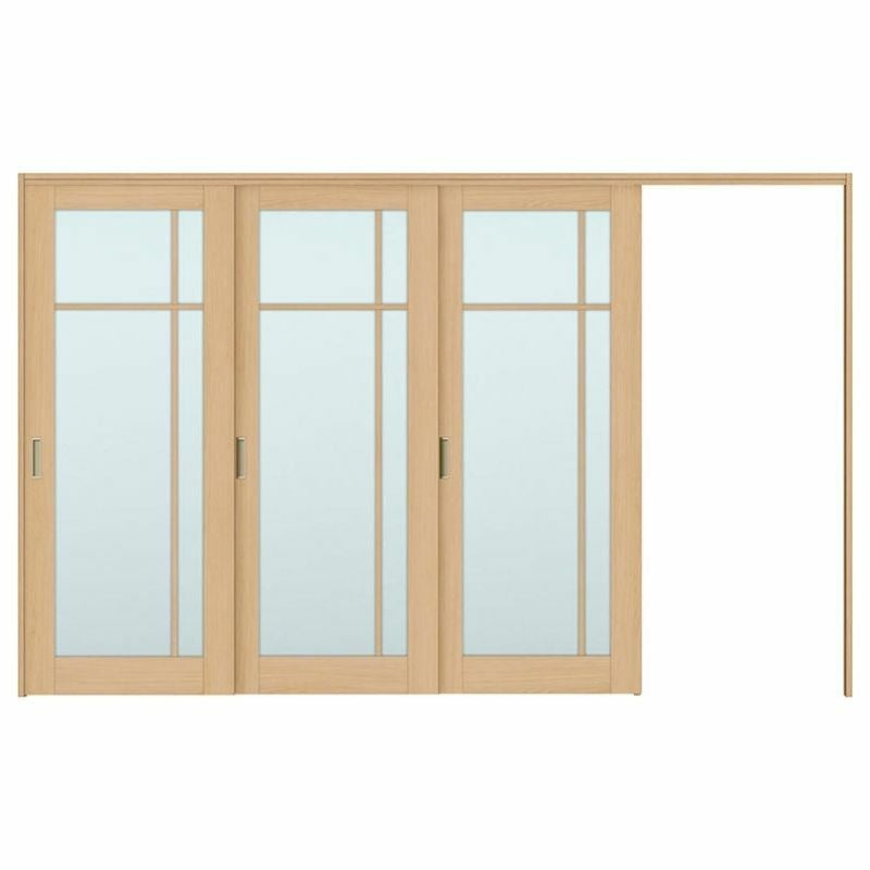 オーダーサイズ リクシル ラシッサＳ 可動間仕切り 引戸上吊方式 片引戸3枚建 ASMKT-LGK ケーシング付枠 W2116～3916㎜×Ｈ1750～2425㎜