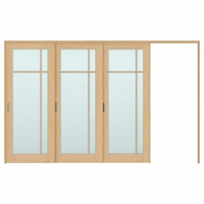 オーダーサイズ リクシル ラシッサＳ 可動間仕切り 引戸上吊方式 片引戸3枚建 ASMKT-LGK ケーシング付枠 W2116～3916㎜×Ｈ1750～2425㎜