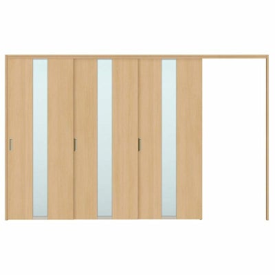 オーダーサイズ リクシル ラシッサＳ 可動間仕切り 引戸上吊方式 片引戸3枚建 ASMKT-LGM ケーシング付枠 W2116～3916㎜×Ｈ1750～2425㎜