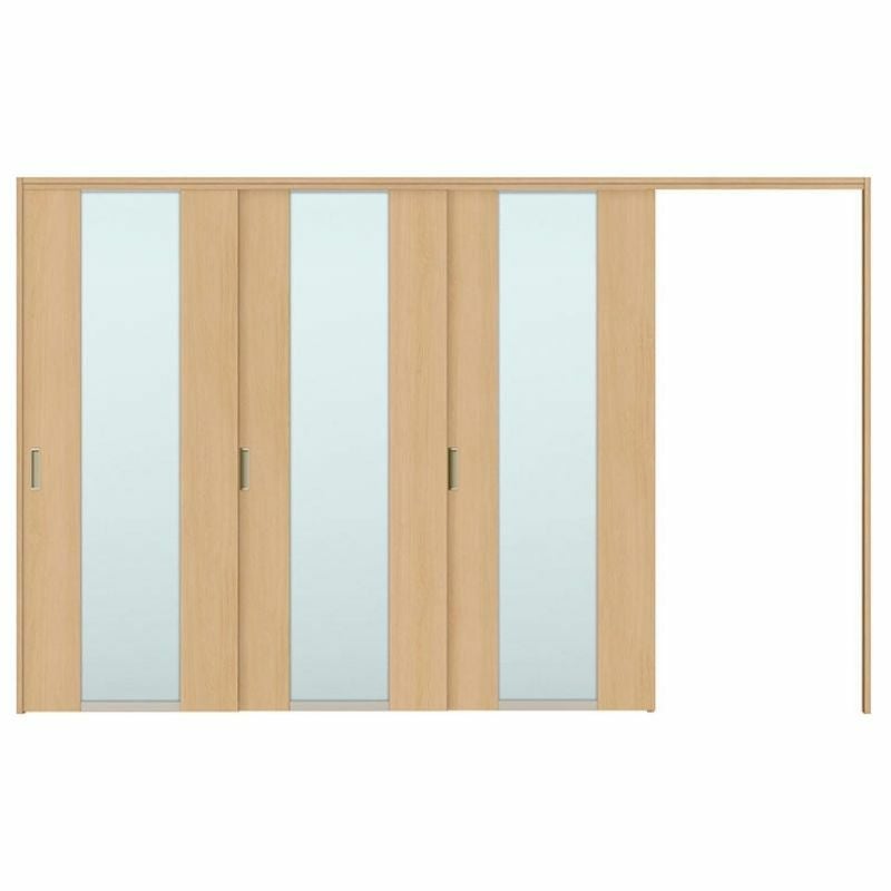 オーダーサイズ リクシル ラシッサＳ 可動間仕切り 引戸上吊方式 片引戸3枚建 ASMKT-LGN ケーシング付枠 W2116～3916㎜×Ｈ1750～2425㎜