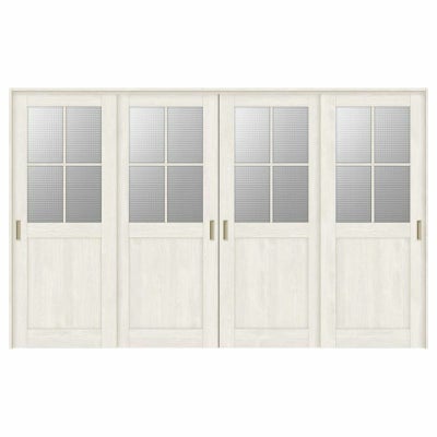 オーダーサイズ リクシル ラシッサＳ 可動間仕切り 上吊方式 引違い戸4枚建 ASMHF-LGH ノンケーシング枠 W2149～3949㎜×Ｈ1750～2425㎜