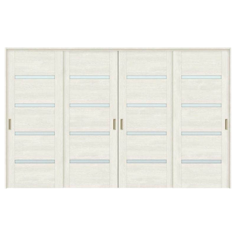 オーダーサイズ リクシル ラシッサＳ 可動間仕切り 上吊方式 引違い戸4枚建 ASMHF-LGR ノンケーシング枠 W2149～3949㎜×Ｈ1750～2425㎜