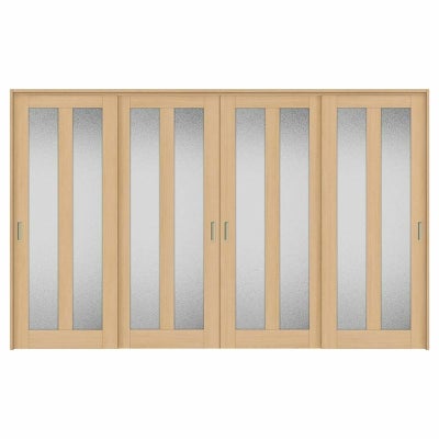 オーダーサイズ リクシル ラシッサＳ 可動間仕切り 上吊方式 引違い戸4枚建 ASMHF-LGG ケーシング付枠 W2149～3949㎜×Ｈ1750～2425㎜