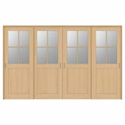 オーダーサイズ リクシル ラシッサＳ 可動間仕切り 上吊方式 引違い戸4枚建 ASMHF-LGH ケーシング付枠 W2149～3949㎜×Ｈ1750～2425㎜