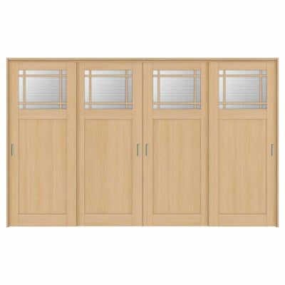 オーダーサイズ リクシル ラシッサＳ 可動間仕切り 上吊方式 引違い戸4枚建 ASMHF-LGJ ケーシング付枠 W2149～3949㎜×Ｈ1750～2425㎜