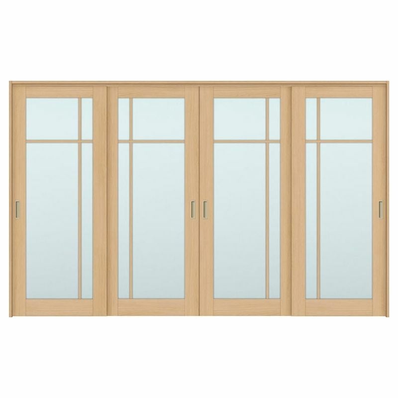 オーダーサイズ リクシル ラシッサＳ 可動間仕切り 上吊方式 引違い戸4枚建 ASMHF-LGK ケーシング付枠 W2149～3949㎜×Ｈ1750～2425㎜