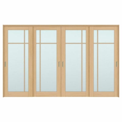 オーダーサイズ リクシル ラシッサＳ 可動間仕切り 上吊方式 引違い戸4枚建 ASMHF-LGK ケーシング付枠 W2149～3949㎜×Ｈ1750～2425㎜