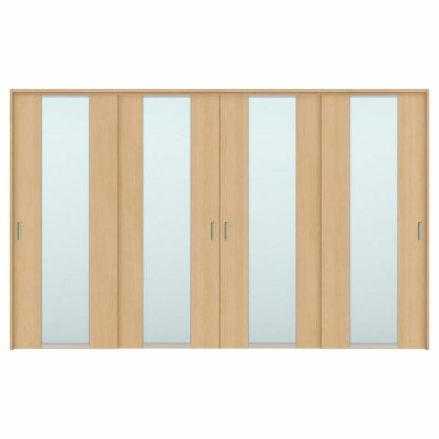 オーダーサイズ リクシル ラシッサＳ 可動間仕切り 上吊方式 引違い戸4枚建 ASMHF-LGN ケーシング付枠 W2149～3949㎜×Ｈ1750～2425㎜