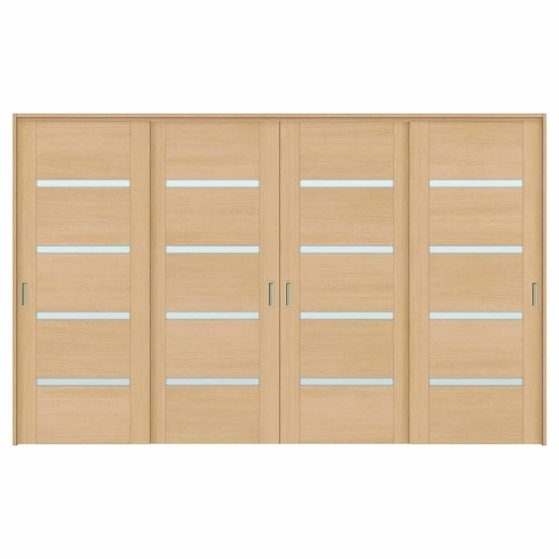 オーダーサイズ リクシル ラシッサＳ 可動間仕切り 上吊方式 引違い戸4枚建 ASMHF-LGR ケーシング付枠 W2149～3949㎜×Ｈ1750～2425㎜