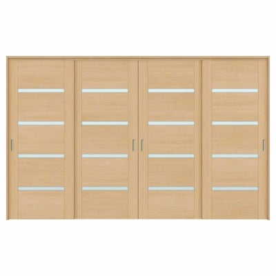 オーダーサイズ リクシル ラシッサＳ 可動間仕切り 上吊方式 引違い戸4枚建 ASMHF-LGR ケーシング付枠 W2149～3949㎜×Ｈ1750～2425㎜