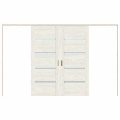 オーダーサイズ リクシル ラシッサＳ 可動間仕切り 上吊方式 引分け戸 ASMWH-LGR ノンケーシング枠 W2149～3949㎜×Ｈ1750～2425㎜