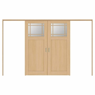 オーダーサイズ リクシル ラシッサＳ 可動間仕切り 上吊方式 引分け戸 ASMWH-LGJ ケーシング付枠 W2149～3949㎜×Ｈ1750～2425㎜