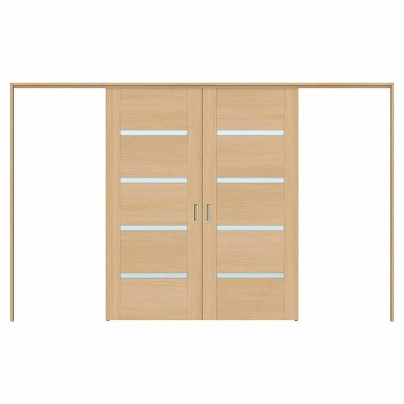 オーダーサイズ リクシル ラシッサＳ 可動間仕切り 上吊方式 引分け戸 ASMWH-LGR ケーシング付枠 W2149～3949㎜×Ｈ1750～2425㎜