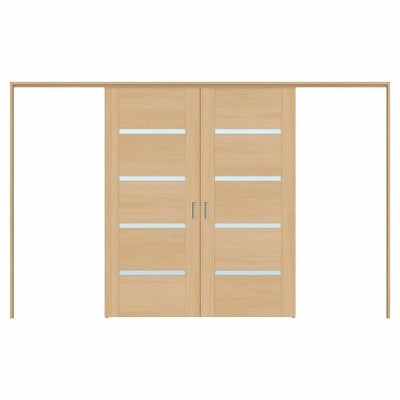 オーダーサイズ リクシル ラシッサＳ 可動間仕切り 上吊方式 引分け戸 ASMWH-LGR ケーシング付枠 W2149～3949㎜×Ｈ1750～2425㎜